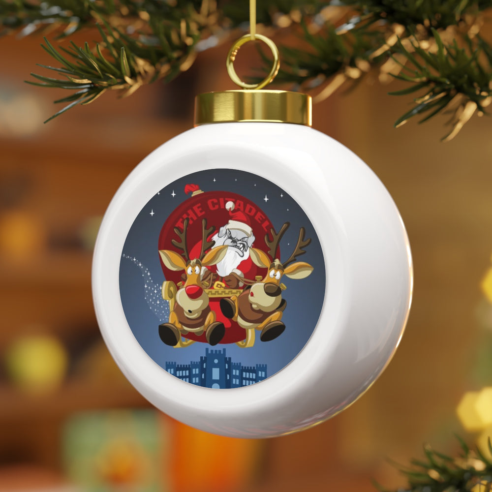 The Citadel, Santa Spike with Reindeers, Christmas Ball Ornament