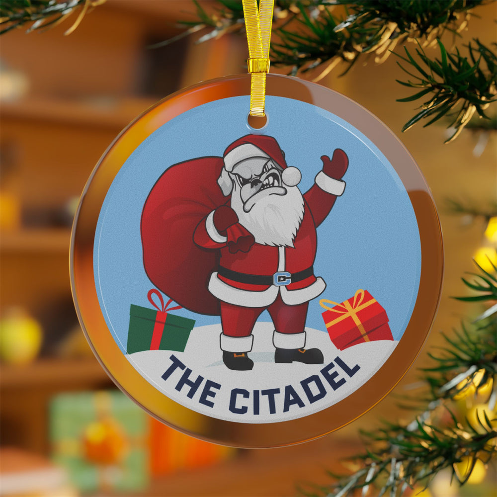 Product DescriptionThe Citadel, Santa Spike with Gifts, Glass Ornaments