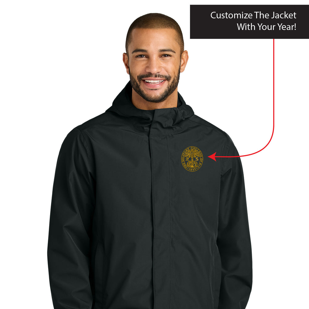 The Citadel, Customizable (Your Year) Ring Bezel Design, Port Authority® C-FREE® Rain Jacket- Black