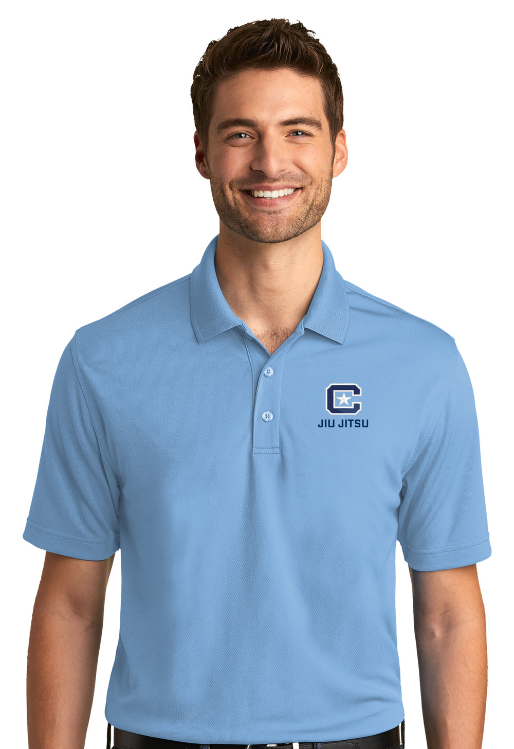 The Citadel, Club Sports - Jiu Jitsu, UV Micro-Mesh Polo - Carolina Blue