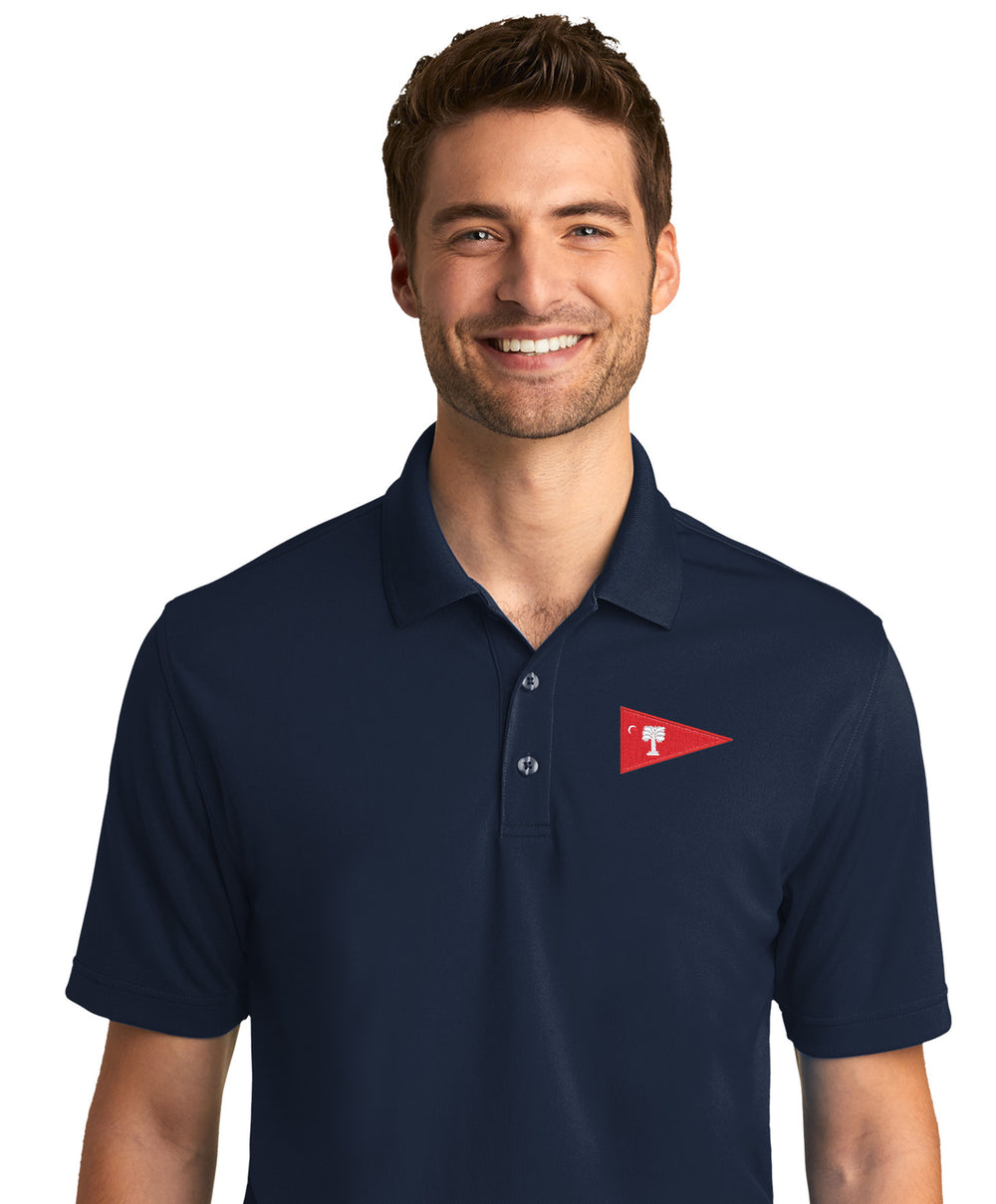 The Citadel Burgee, Club Sports - Sailing, UV Micro-Mesh Polo - Navy