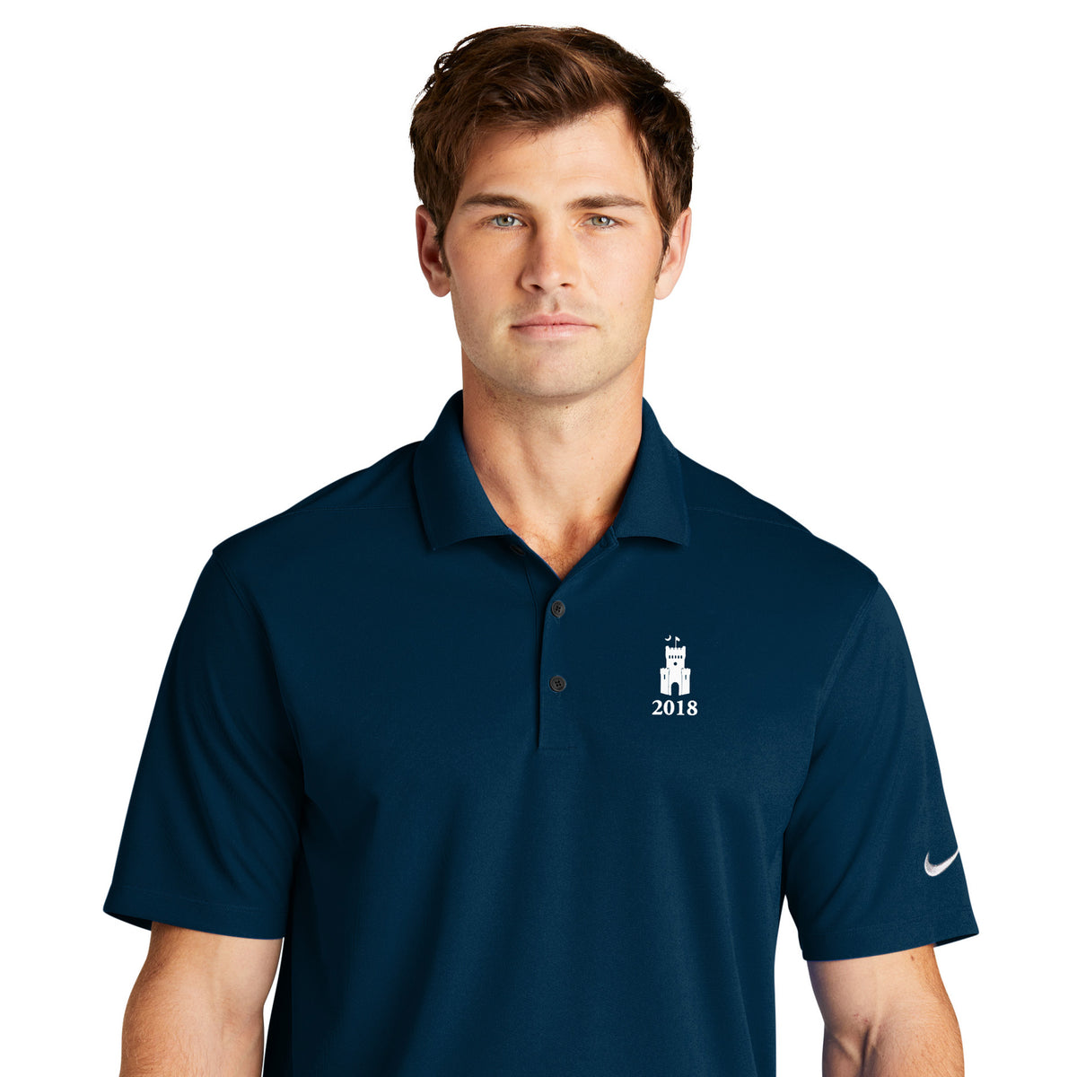 The Citadel, Class Of 2018, Barracks, Nike Dri-FIT Micro Pique 2.0 Polo-Navy