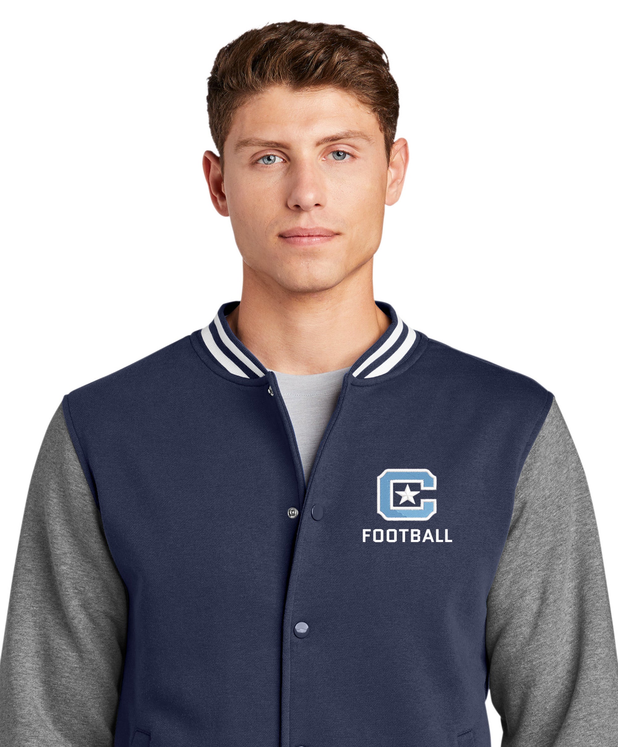 The Citadel C Sports Football Fleece Letterman Jacket Big Red Palmetto Store