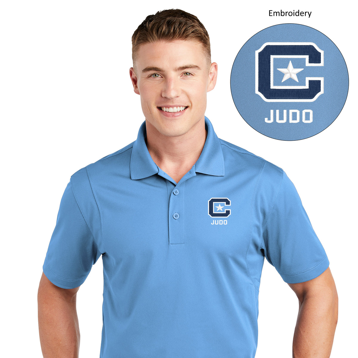 The Citadel, Club Sports - Judo Sport-Tek® Micropique Sport-Wick® Polo - Blue Lake