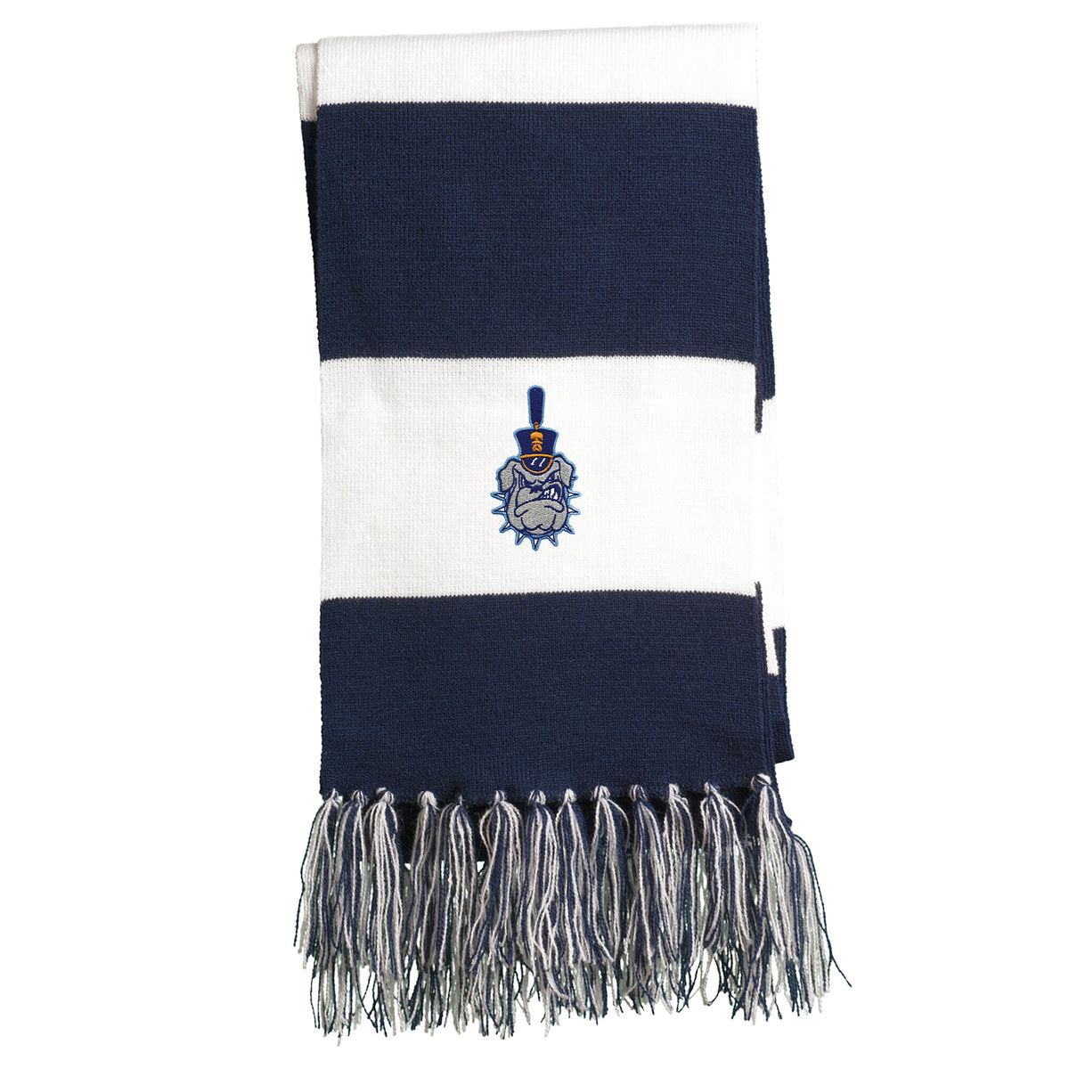 The Citadel, Spike logo Scarf- Navy/white