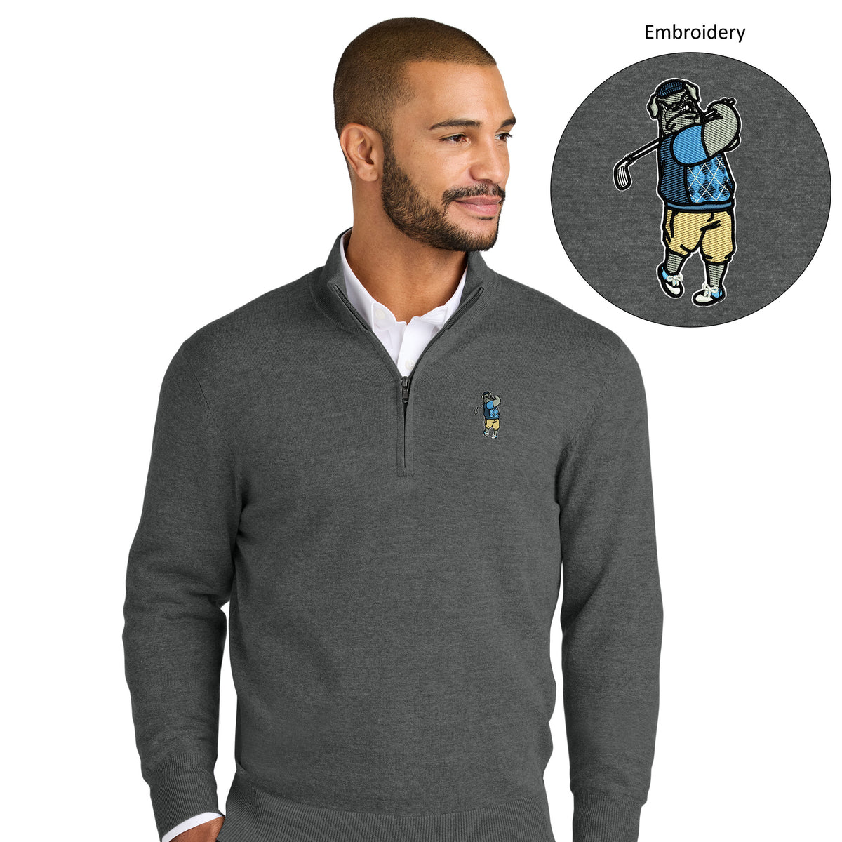 The Citadel, Spike The Golfer, Port Authority® Easy Care 1/4-Zip Sweater