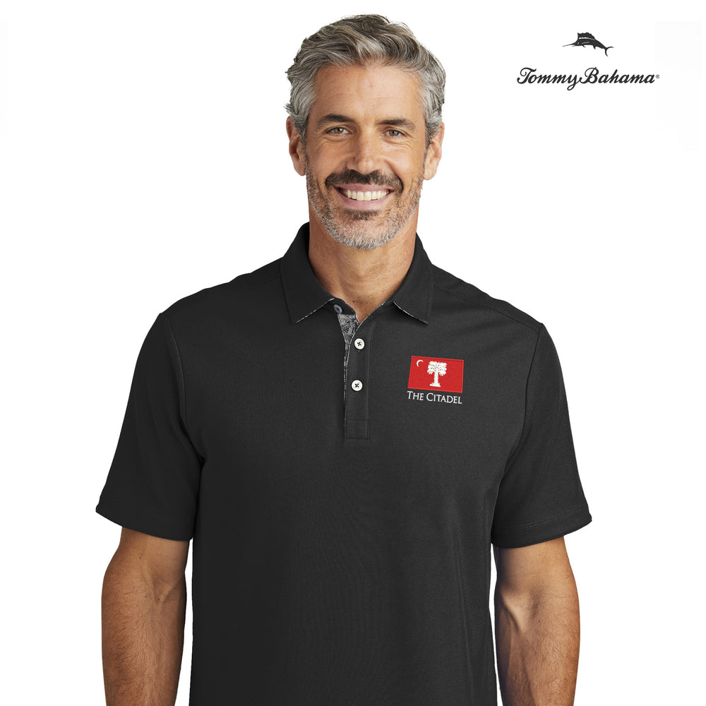 The Citadel, Big Red Flag, Tommy Bahama™ 5 O’Clock Polo- Limited Edition - Black