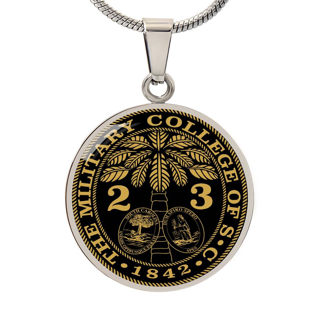 Class of (YEAR), The Citadel, Ring Bezel, Circle Necklace, Customized Year, Optional Engraved Back