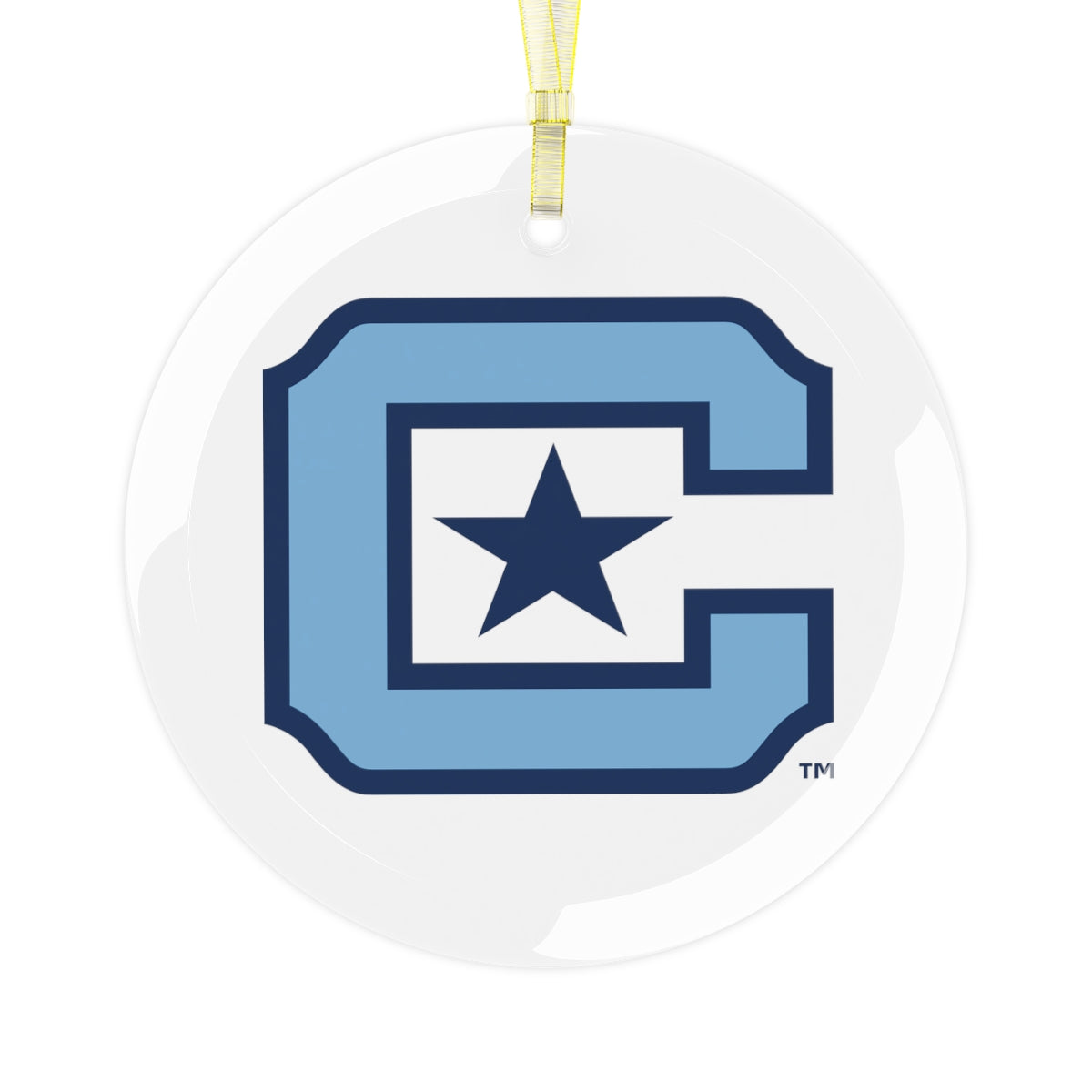 The Citadel, Block C Star logo, Glass Ornament